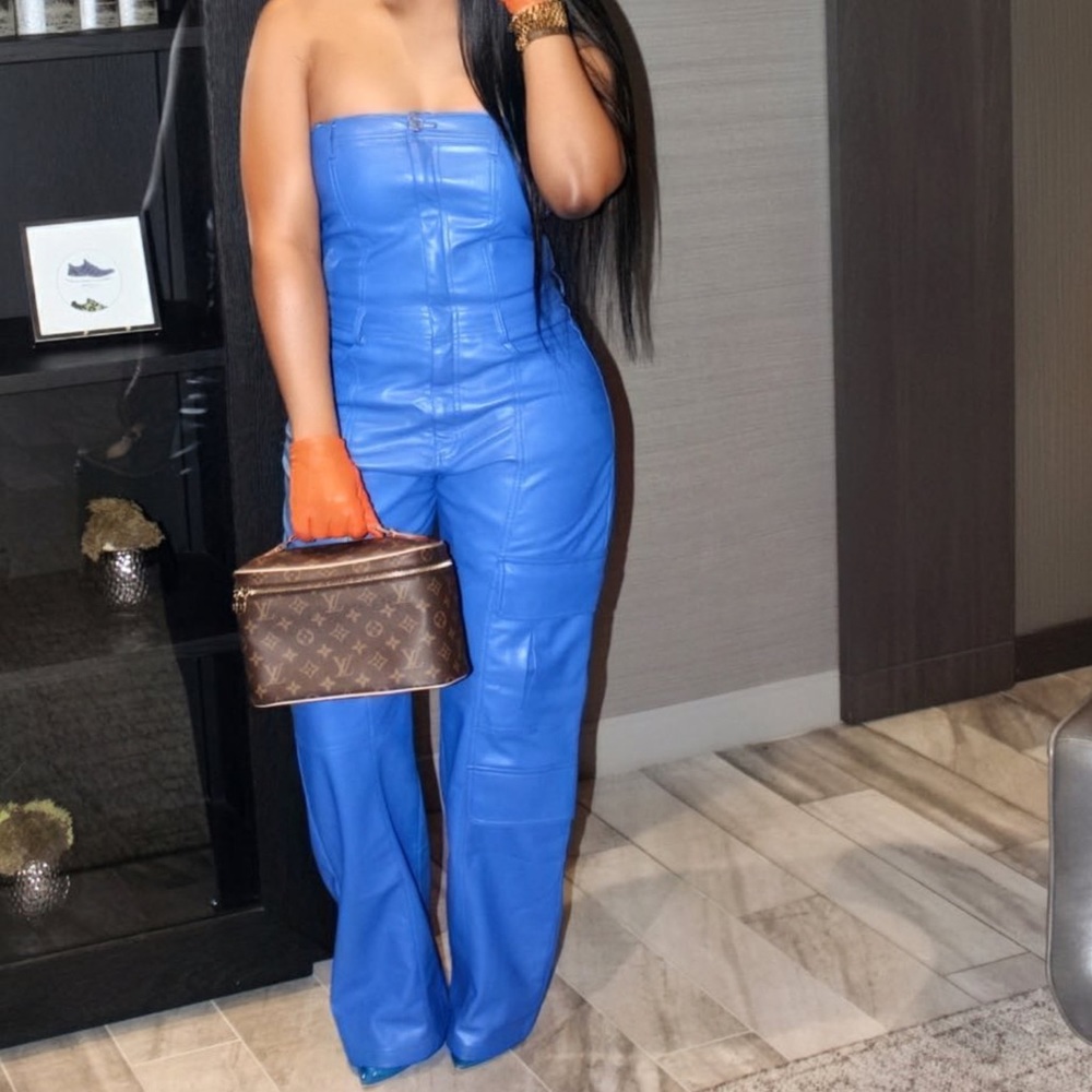 Nasty Gal Leather Jumpsuit